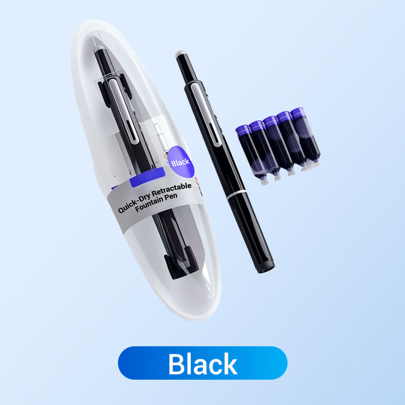 🔥Quick-Dry Retractable Fountain Pen