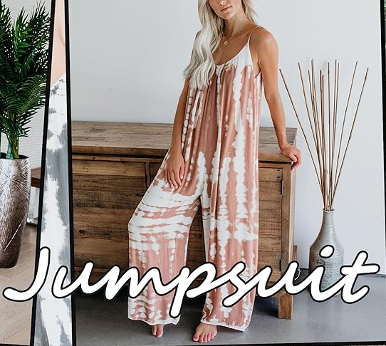 🔥Summer Hot Sale 50% OFF💝✨Women's Fashion Spaghetti Strap Printed Jumpsuit