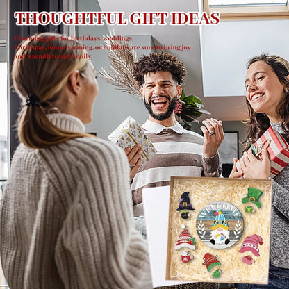 🍁Christmas Best Decorations🎄Interchangeable Wooden Gnome Welcome Sign🎈