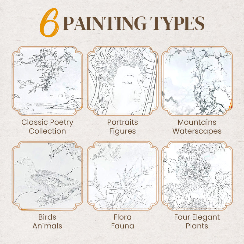 🎨HOT SALE🖼️ Chinese Painting White Drawing Copying Album