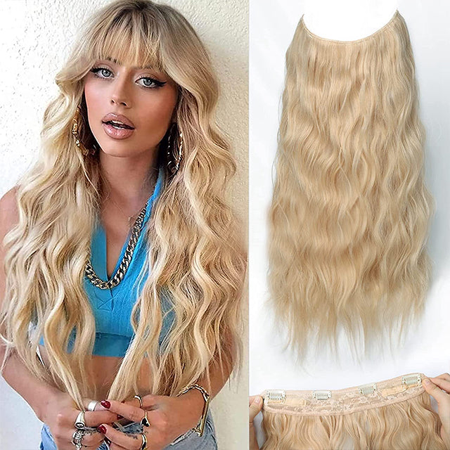 💖This Week's Hot Sales - 78% OFF🤩Women's Gradient Long Wavy Hair Wig, One-Piece with Adjustable Fit