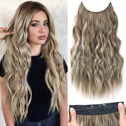 💖This Week's Hot Sales - 78% OFF🤩Women's Gradient Long Wavy Hair Wig, One-Piece with Adjustable Fit