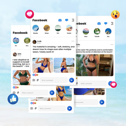 🔥Sexy V-neck Women's Holiday Swimsuit With Wavy Pattern