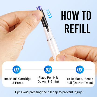 🔥Quick-Dry Retractable Fountain Pen