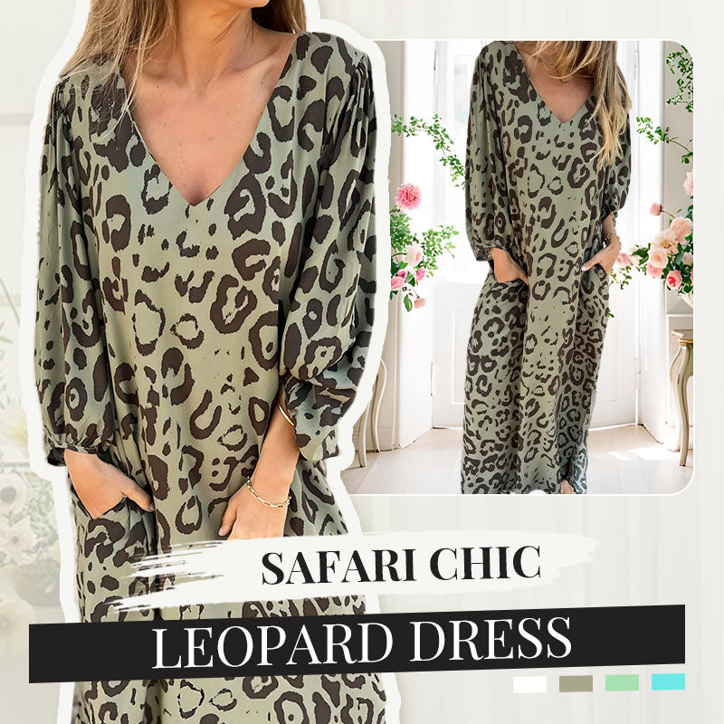 🔥Summer Sale 50% OFF👗Safari Chic Leopard Dress