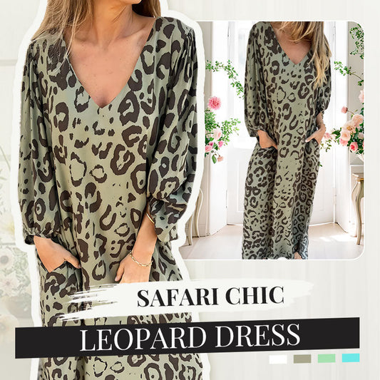 🔥Summer Sale 50% OFF👗Safari Chic Leopard Dress
