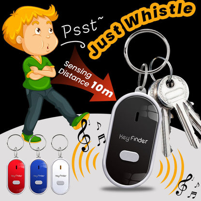 🔥HOT SALE 50%OFF✨Whistling Activated Sensor Key Finder Keychain