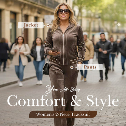 ✨ 2-Piece Women's Tracksuit – Soft Nylon, Wide-Leg Pants & Chic Comfort (Effortlessly Stylish!)