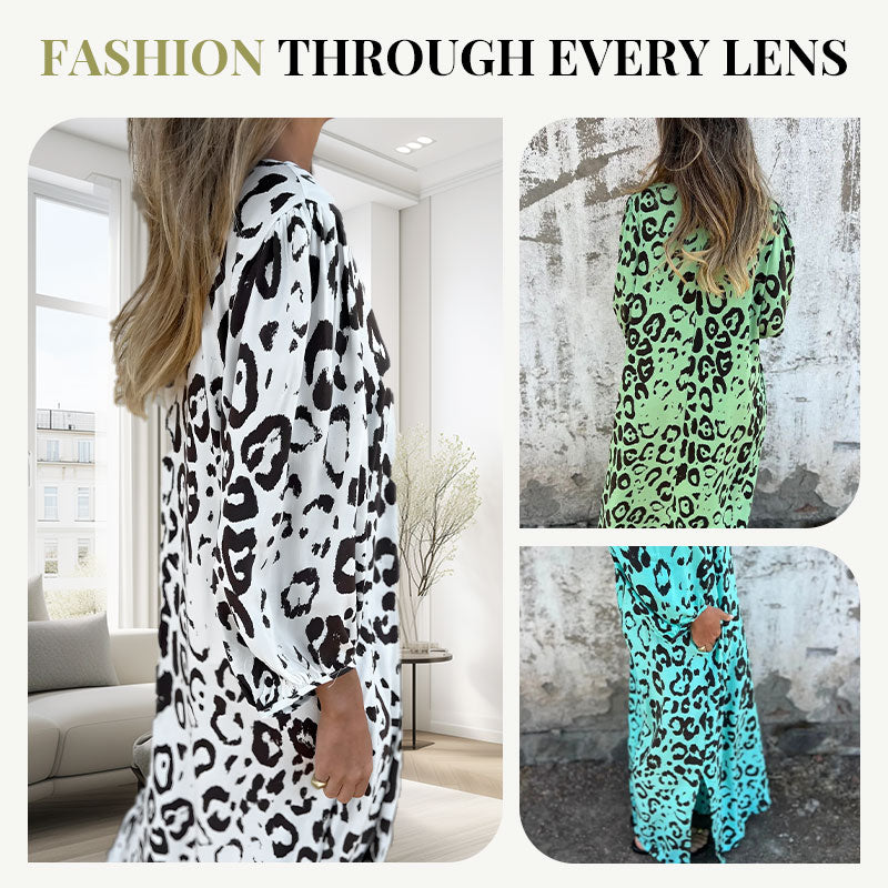 🔥Summer Sale 50% OFF👗Safari Chic Leopard Dress