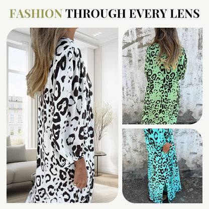 🔥Summer Sale 50% OFF👗Safari Chic Leopard Dress
