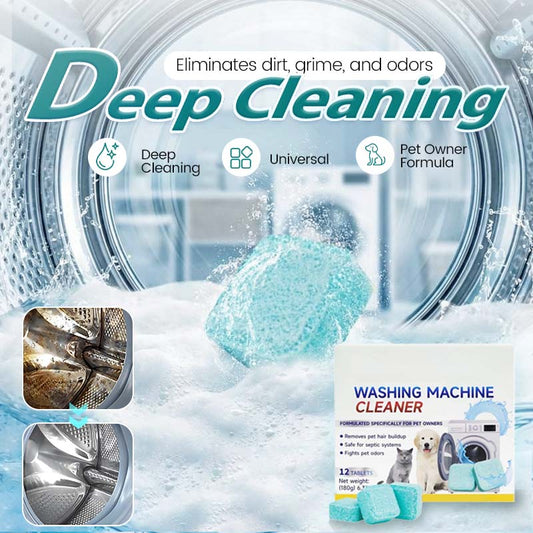 🌞 Spring into Savings: 50% Off🔥Washing Machine Cleaner for Pet Homes - Powerful Dander & Grime Remover | 12 Tablets for Monthly Maintenance