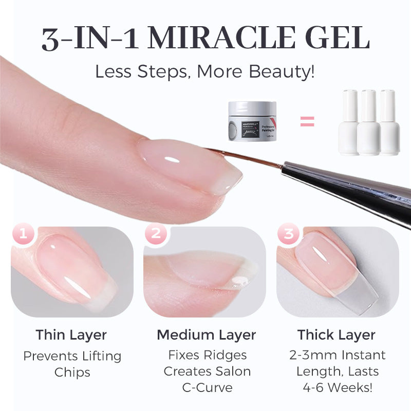 🎉Buy 1 Get 1 Free🎉3-in-1 Multi-Purpose High Transparency Nail Construction Base Gel