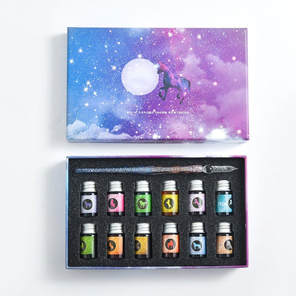 2023 Calligraphy Glass Dip Pen Ink Set