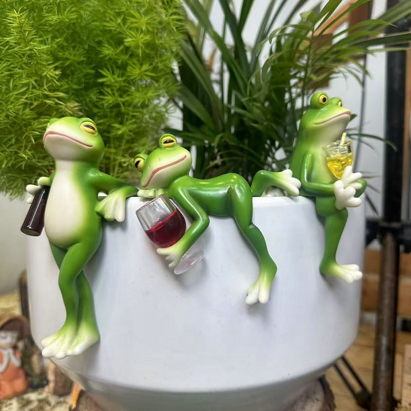 🎁Gift Idea Hot sale 61% OFF🐸 Frog Flower Pot Hanger Ornament🍷