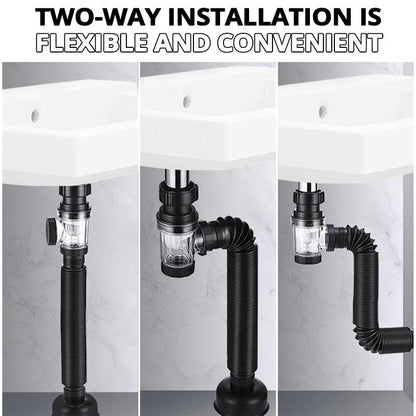 🚰 Extendable Odor-Proof Drain Pipe – Anti-Clog, Anti-Odor & Easy to Install!