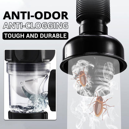 🚰 Extendable Odor-Proof Drain Pipe – Anti-Clog, Anti-Odor & Easy to Install!