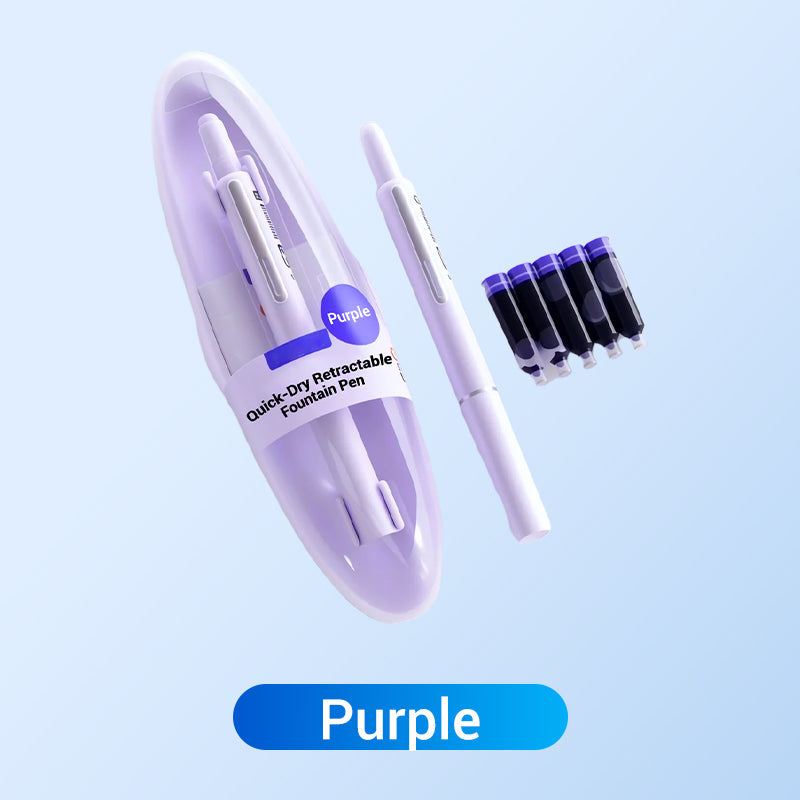 🔥Quick-Dry Retractable Fountain Pen