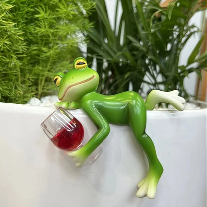🎁Gift Idea Hot sale 61% OFF🐸 Frog Flower Pot Hanger Ornament🍷