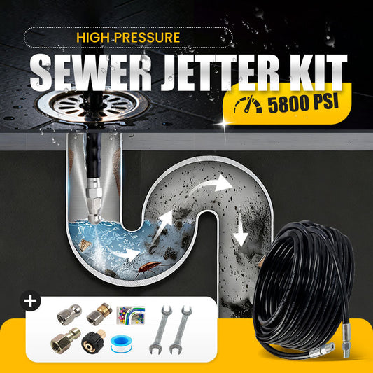 🚿 5800 PSI sewer cleaning kit – Rotating nozzle and reinforced hose for unclogging pipes 🛠️✨ – Free shipping