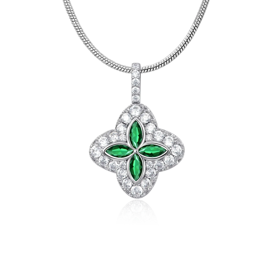 🖤 Black Friday Topper! ✨ "Luck-Bringer" Aporro Four-Leaf Clover Pendant | A Talisman Filled with Starlight