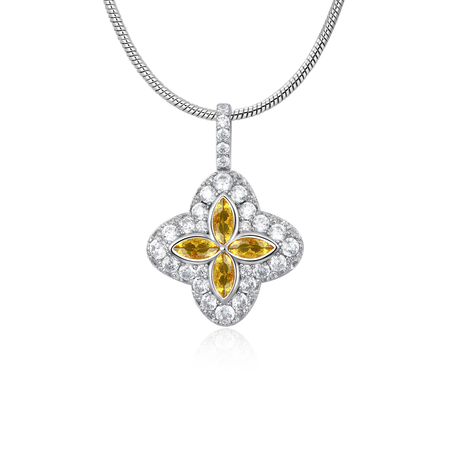 🖤 Black Friday Topper! ✨ "Luck-Bringer" Aporro Four-Leaf Clover Pendant | A Talisman Filled with Starlight