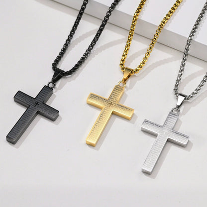 🎉Buy 1 Get 1 Free✝️Lord's Prayer Scibble Cross Necklace
