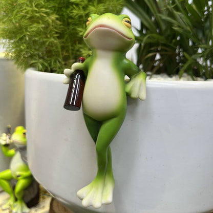 🎁Gift Idea Hot sale 61% OFF🐸 Frog Flower Pot Hanger Ornament🍷