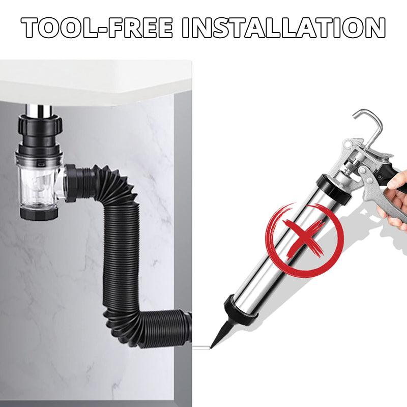 🚰 Extendable Odor-Proof Drain Pipe – Anti-Clog, Anti-Odor & Easy to Install!