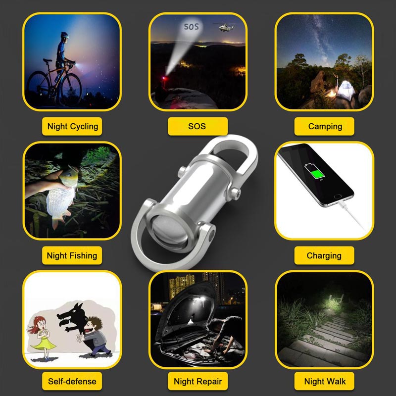 🏆Flash Sale⚡ 50K+ SOLD! Almost Gone-💥1200LM Super Bright Mini Keychain Flashlight Waterproof💡