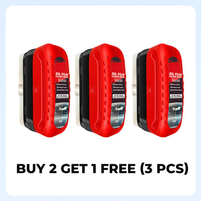 2-in-1 Powerful Car Glass Oil Film Cleaning Brush