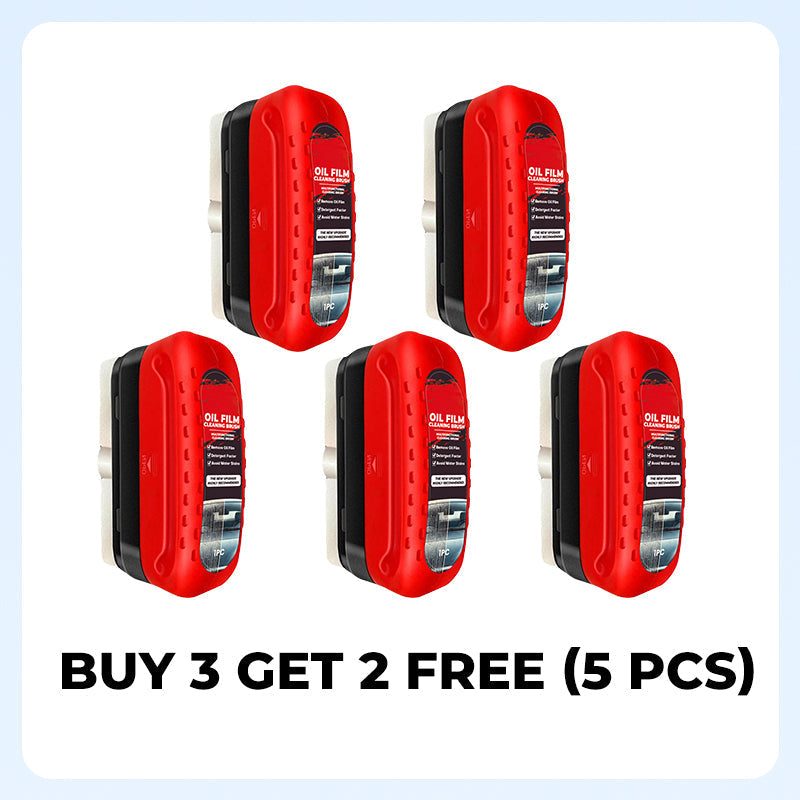 2-in-1 Powerful Car Glass Oil Film Cleaning Brush