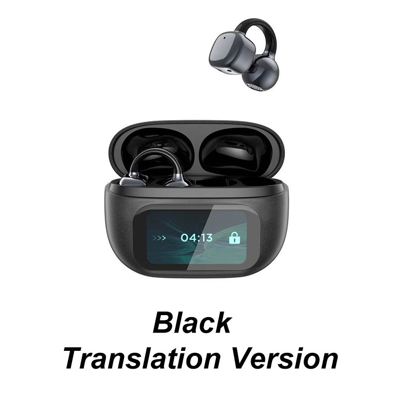 🔥Final Day Promotion🔥🎧Ear Clip-on Smart Color Screen Intelligent Translation Headset🎧