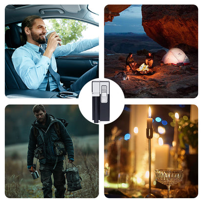 🔥Hot Sale 50% OFF💥Slant Flame Inflatable tobacco Pipe Dual Purpose Lighter