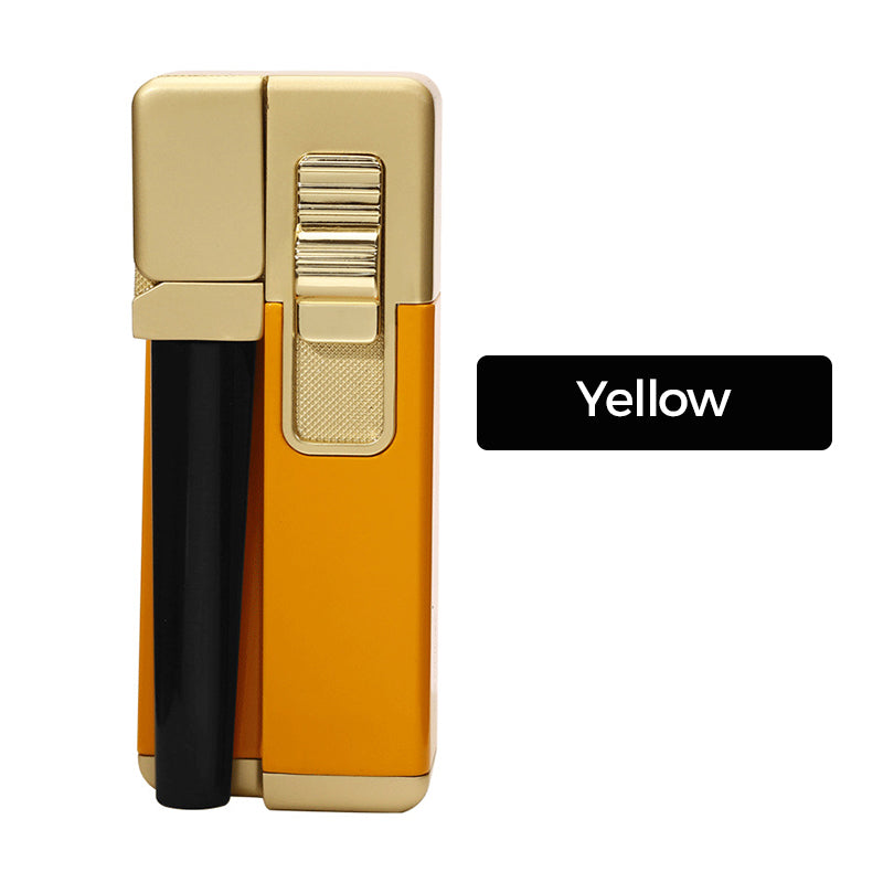 🔥Hot Sale 50% OFF💥Slant Flame Inflatable tobacco Pipe Dual Purpose Lighter