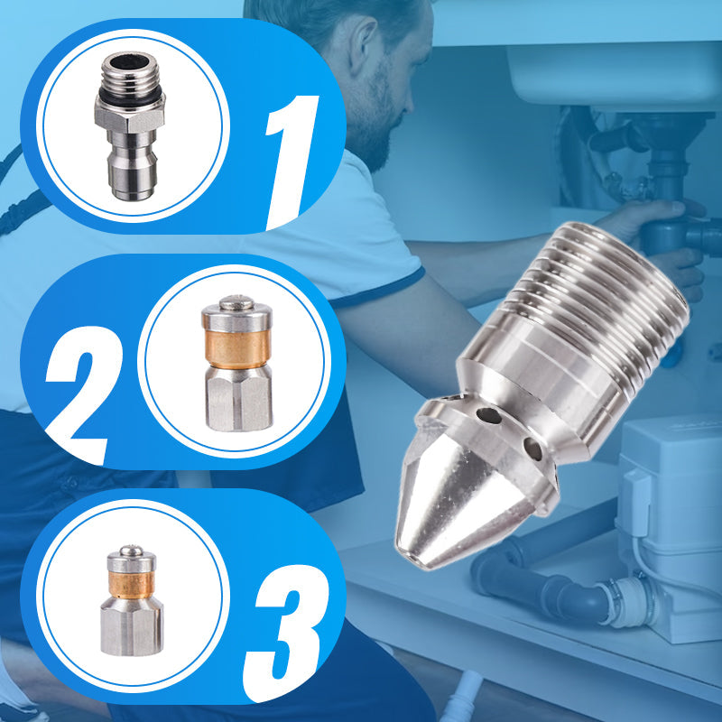 Rotary High-Pressure Sewer Jetting Nozzle