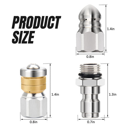 Rotary High-Pressure Sewer Jetting Nozzle