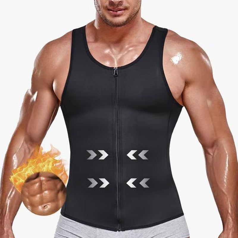 🔥 Hot Sale 🔥Limited Time Offer 60% off 💥 Men's Zipper Waist Trainer Trimmer Vest
