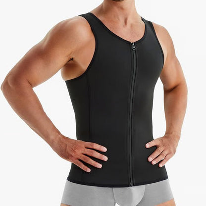 🔥 Hot Sale 🔥Limited Time Offer 60% off 💥 Men's Zipper Waist Trainer Trimmer Vest