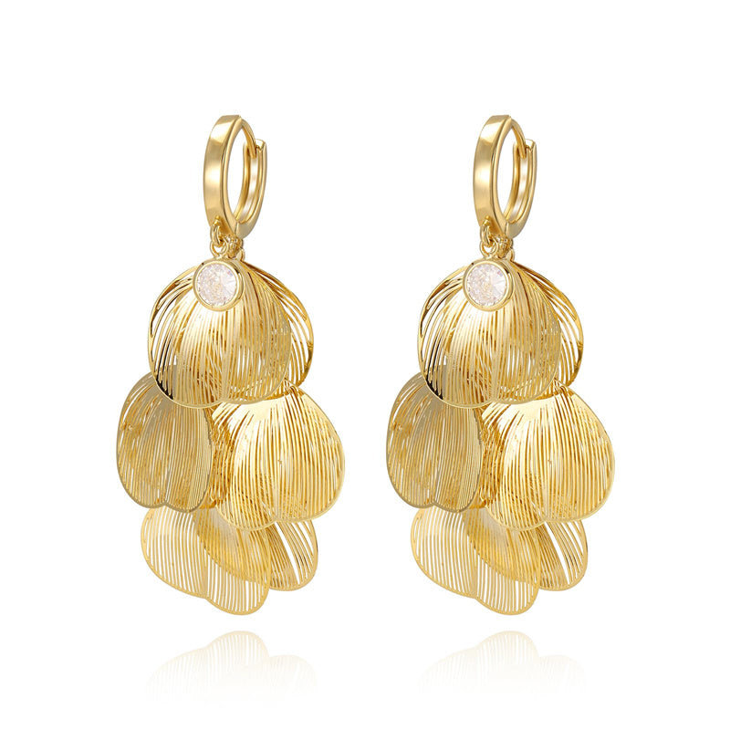 🍀Women’s Layered Leaf Hoop Dangle Earrings✨