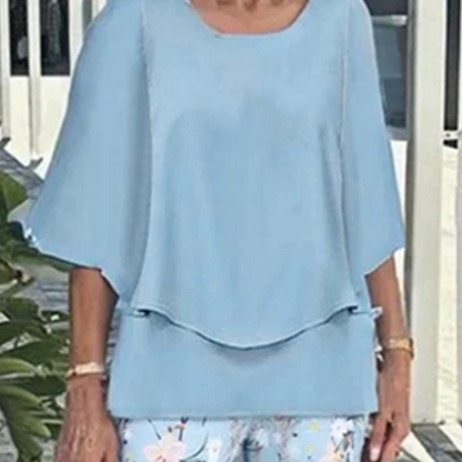 💃2025 Hot Sale🔥Women’s Printed Pants and Crew Neck Top Set