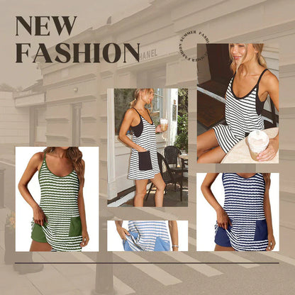 🎉2025 Hot sale!🔥Women's Sleeveless Summer Dress with Shorts