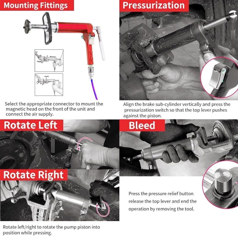 24pcs Pneumatic Brake Caliper Compression Tool