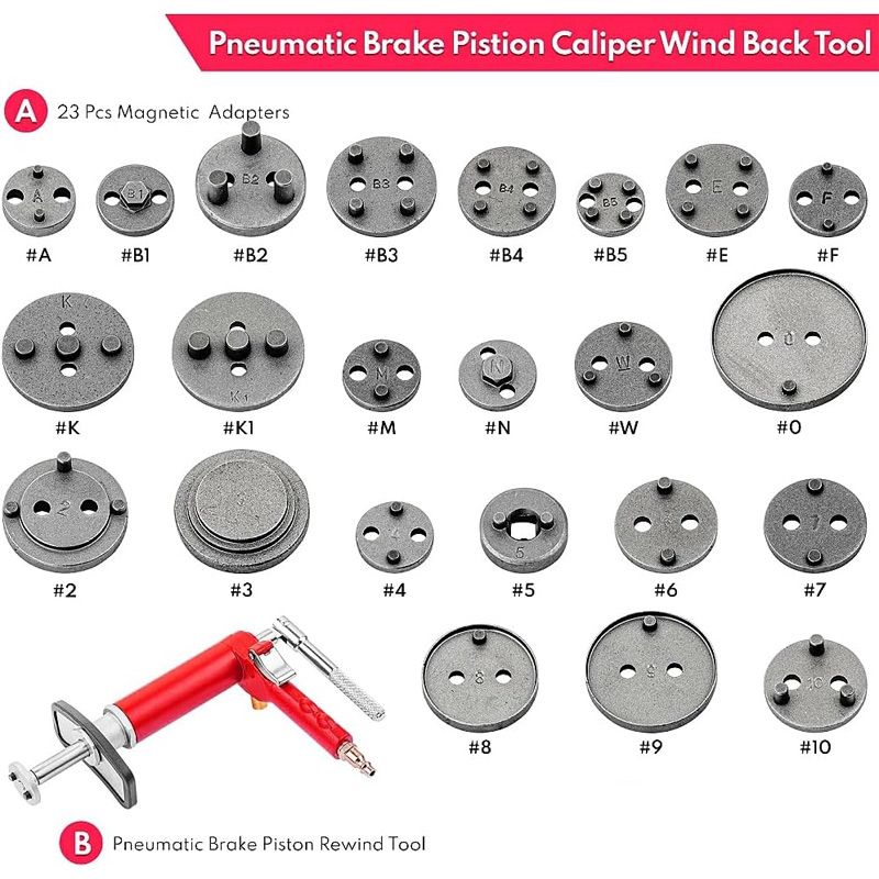 24pcs Pneumatic Brake Caliper Compression Tool