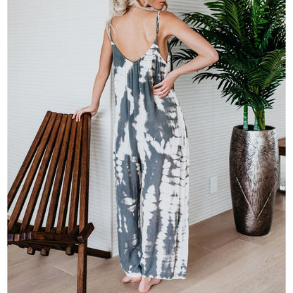 🔥Summer Hot Sale 50% OFF💝✨Women's Fashion Spaghetti Strap Printed Jumpsuit