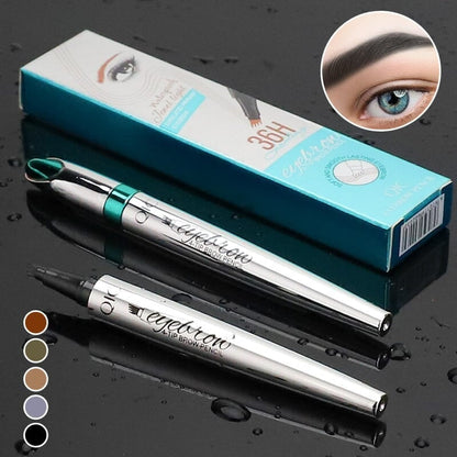 🎉Hot sale!🔥 High-quality 3D waterproof microblading eyebrow pencil with 4 fork tips tattoo pen
