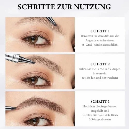 🎉Hot sale!🔥 High-quality 3D waterproof microblading eyebrow pencil with 4 fork tips tattoo pen