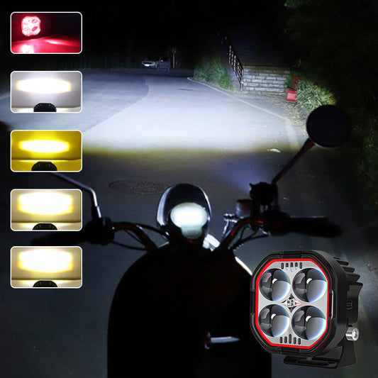 🚗2025 Hot sale!🔥High Brightness Motorcycle Spotlight with Adjustable Bracket