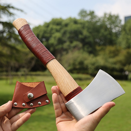 Durable Hatchet with Wood Handle