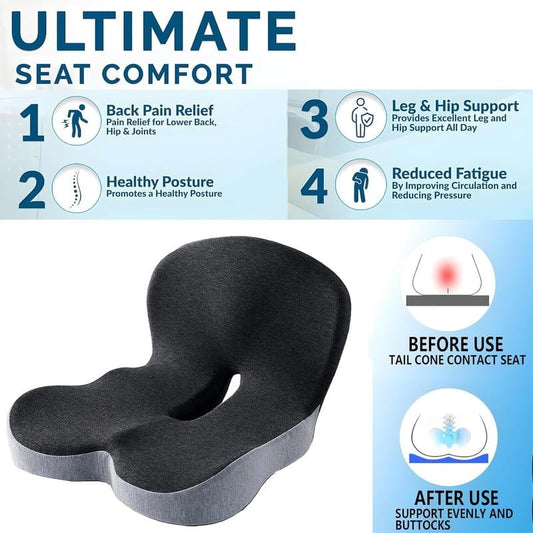 🔥Non-Slip Memory Foam Seat 💺For the most comfortable driving💕