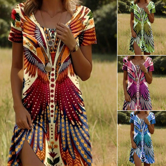 ✨Sale 50% OFF✨💃Women’s Floral Short Sleeve Dress🌸👗